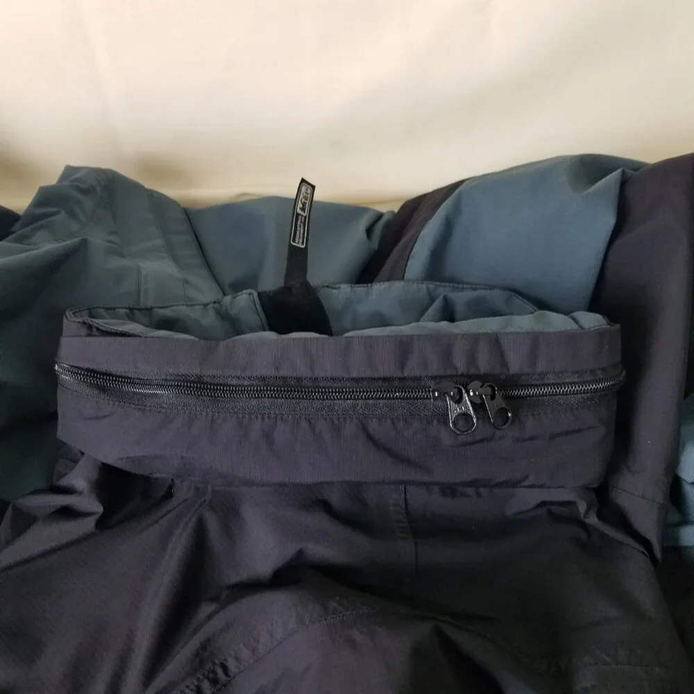 REI Co-op Rain Jacket Mens‎ XL Blue/black REI Elements Hooded Multi pocket